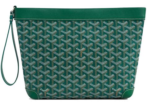 goyard green pouch